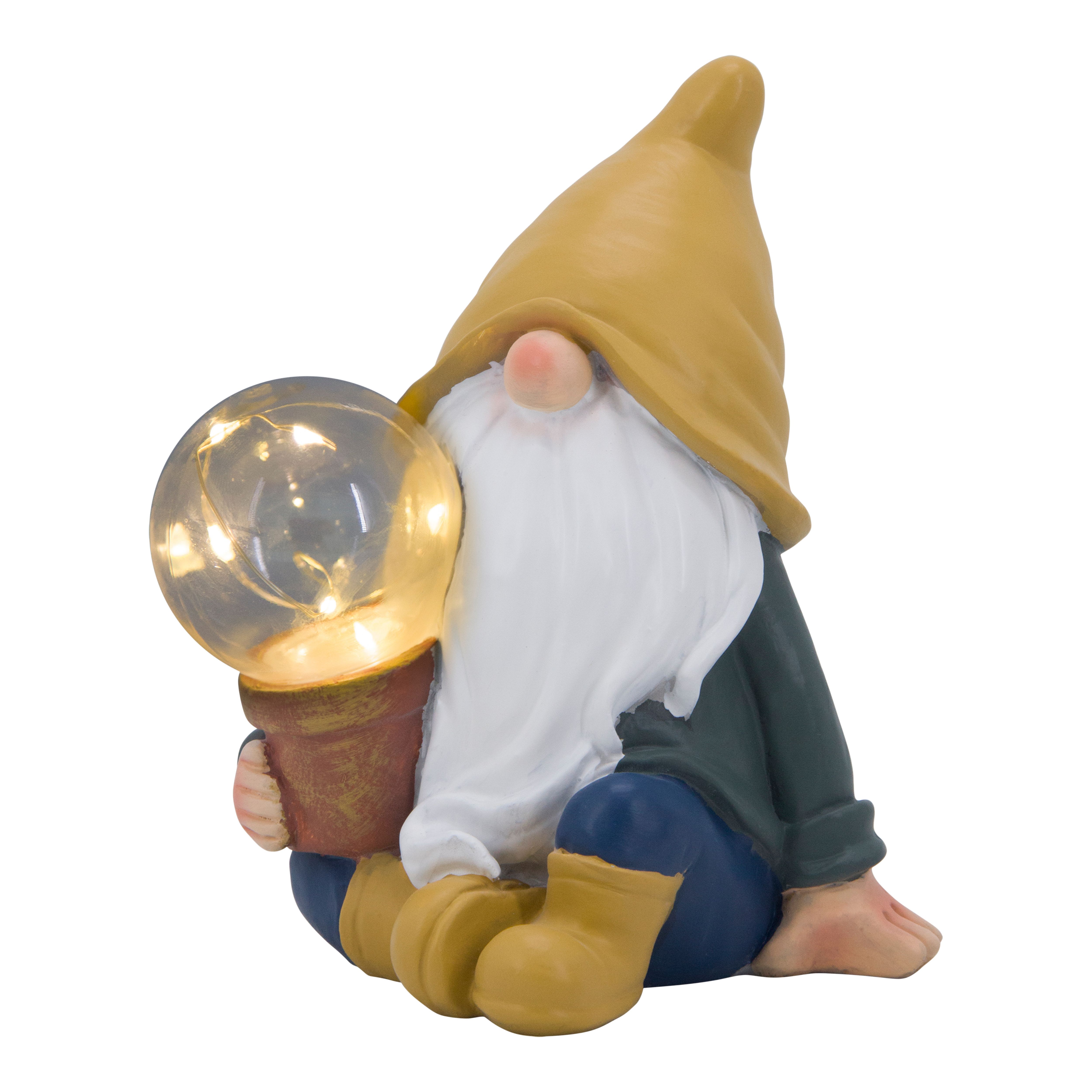 Yellow Gnome Multicolour Solar-powered Integrated LED Outdoor Decorative light