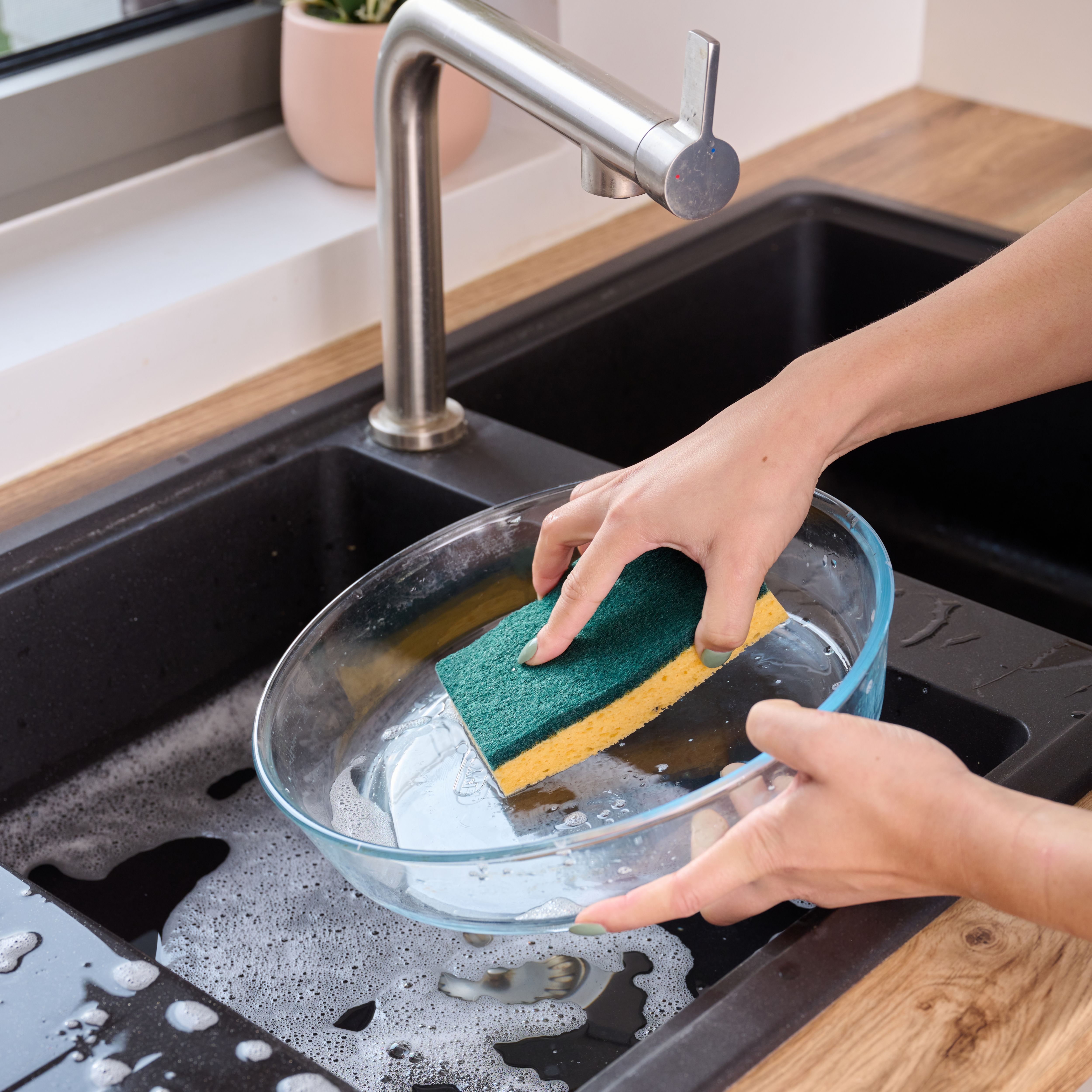 Yellow & green Cellulose Sponge scourer - 7
