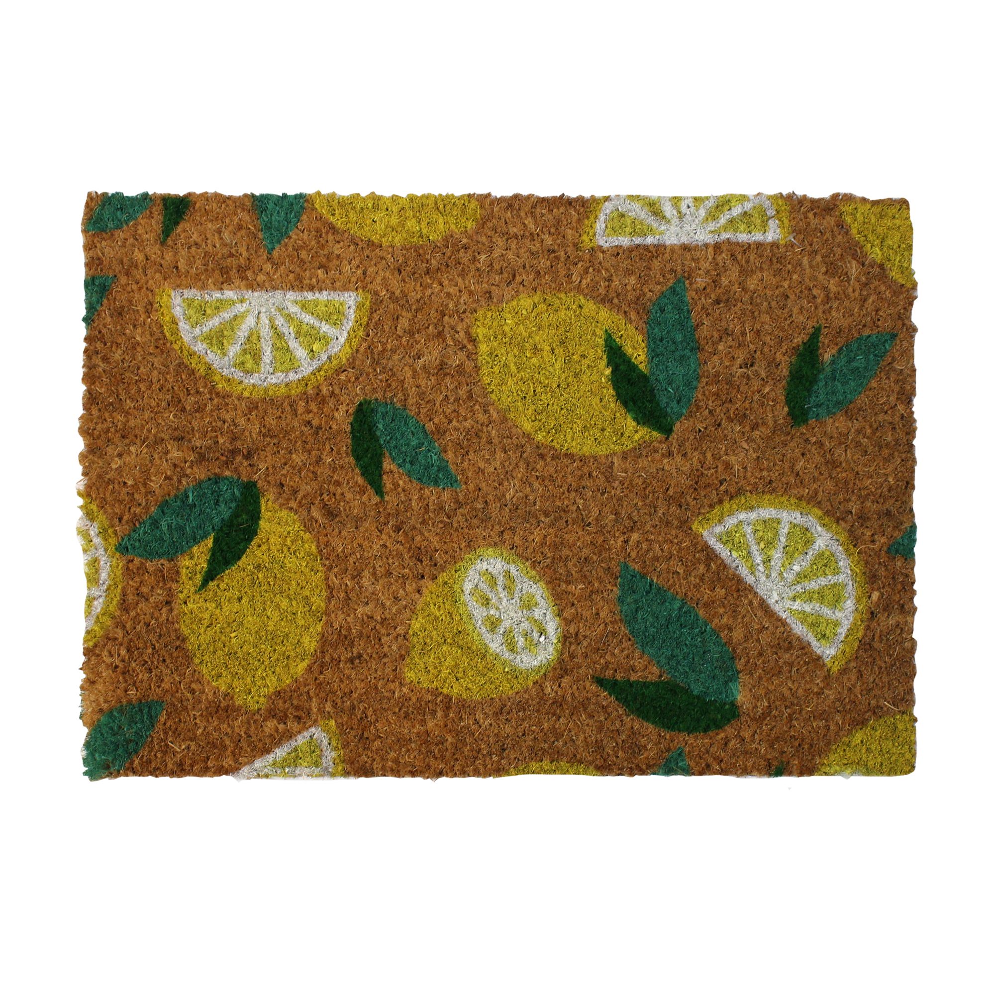 Yellow Lemons Door mat, 57cm x 40cm