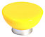 Yellow Plastic Round Furniture Knob (Dia)38mm