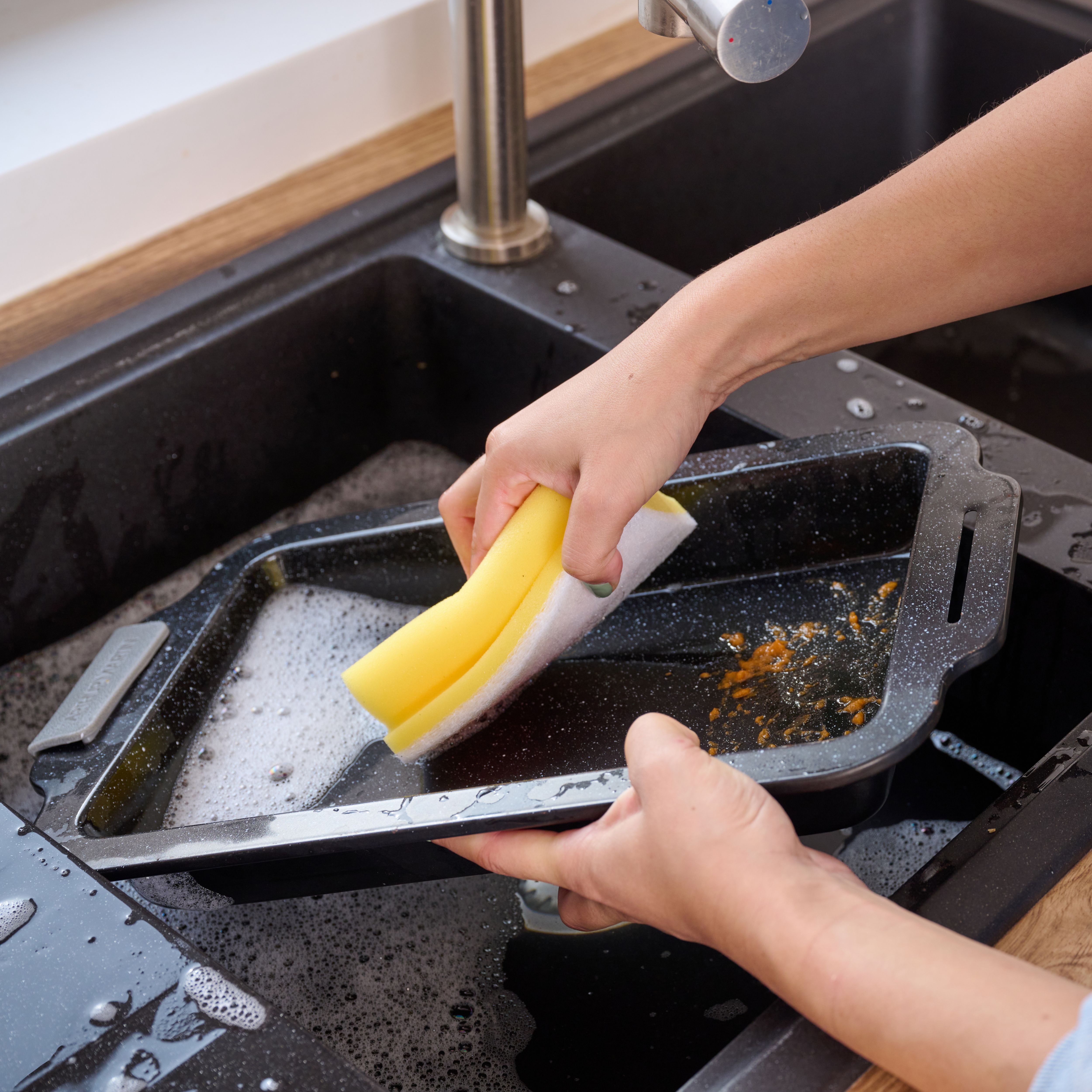 Yellow Synthetic sponge scourer - 6