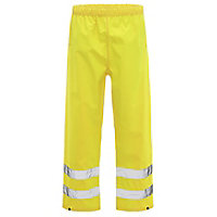 Yellow Waterproof Hi-vis trousers, Large
