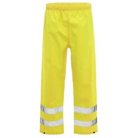 Yellow Waterproof Hi-vis trousers, Large