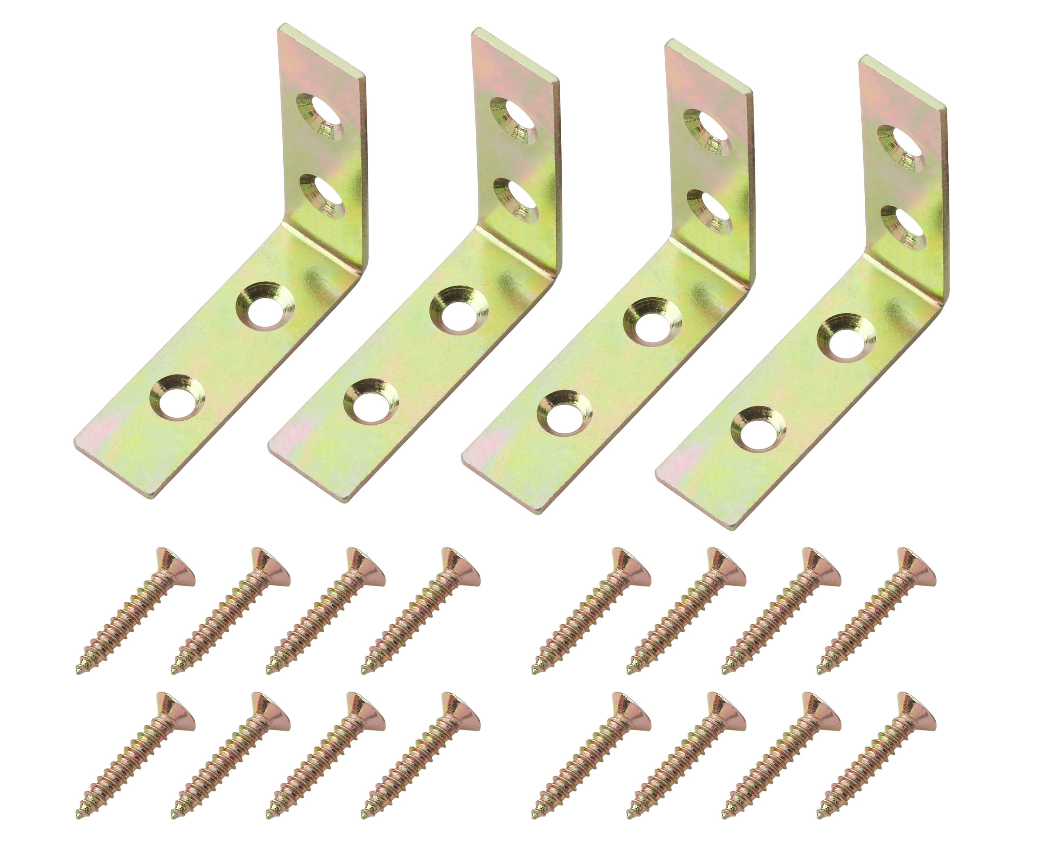 Yellow Zinc-plated Corner bracket (L)50mm