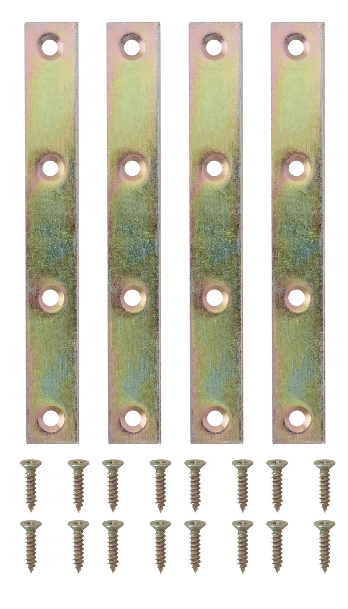 Yellow Zinc-plated Steel Mending plate (L)125mm (W)16.2mm (T)1.5mm