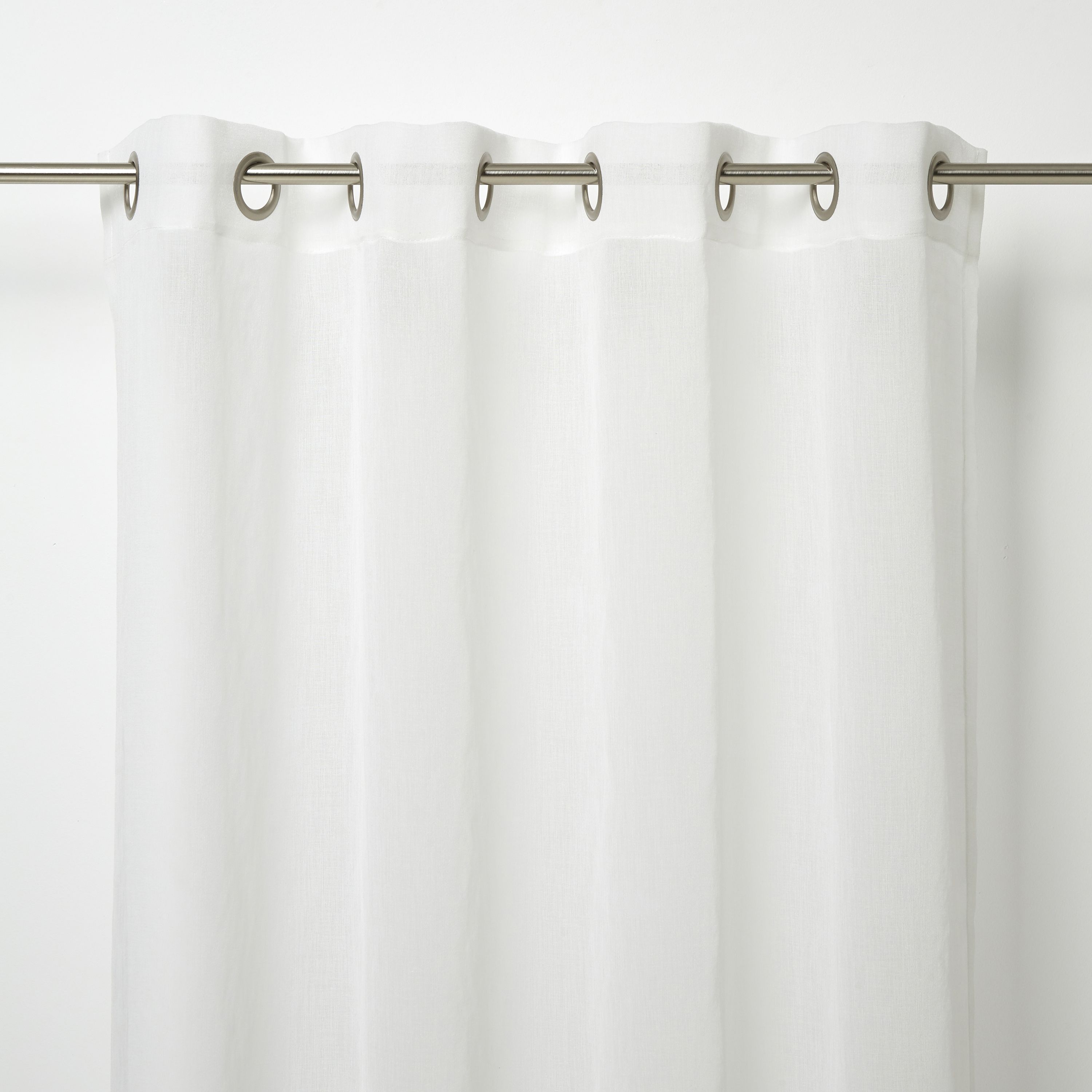 Yena Off White Net Eyelet Voile curtain (W)140cm (L)260cm