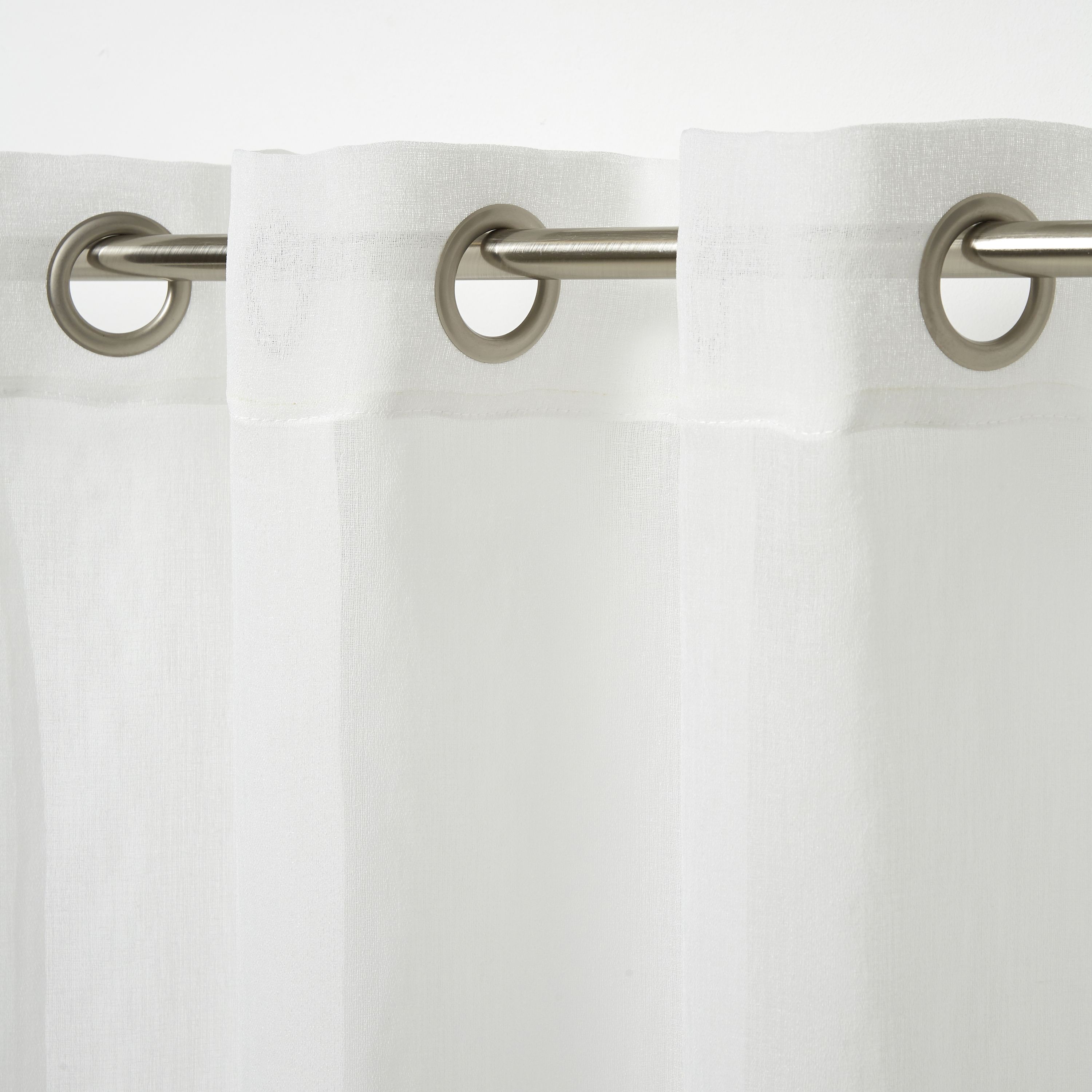 Yena Off White Net Eyelet Voile curtain (W)140cm (L)260cm