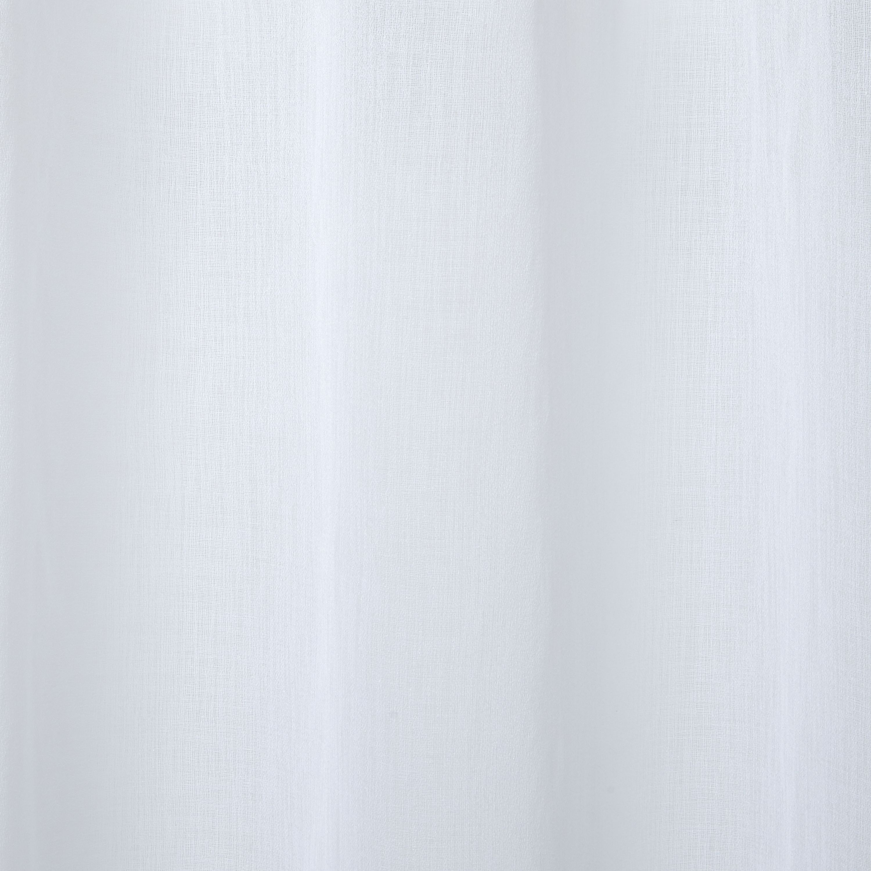 Yena White Plain Unlined Eyelet Voile curtain (W)140cm (L)260cm