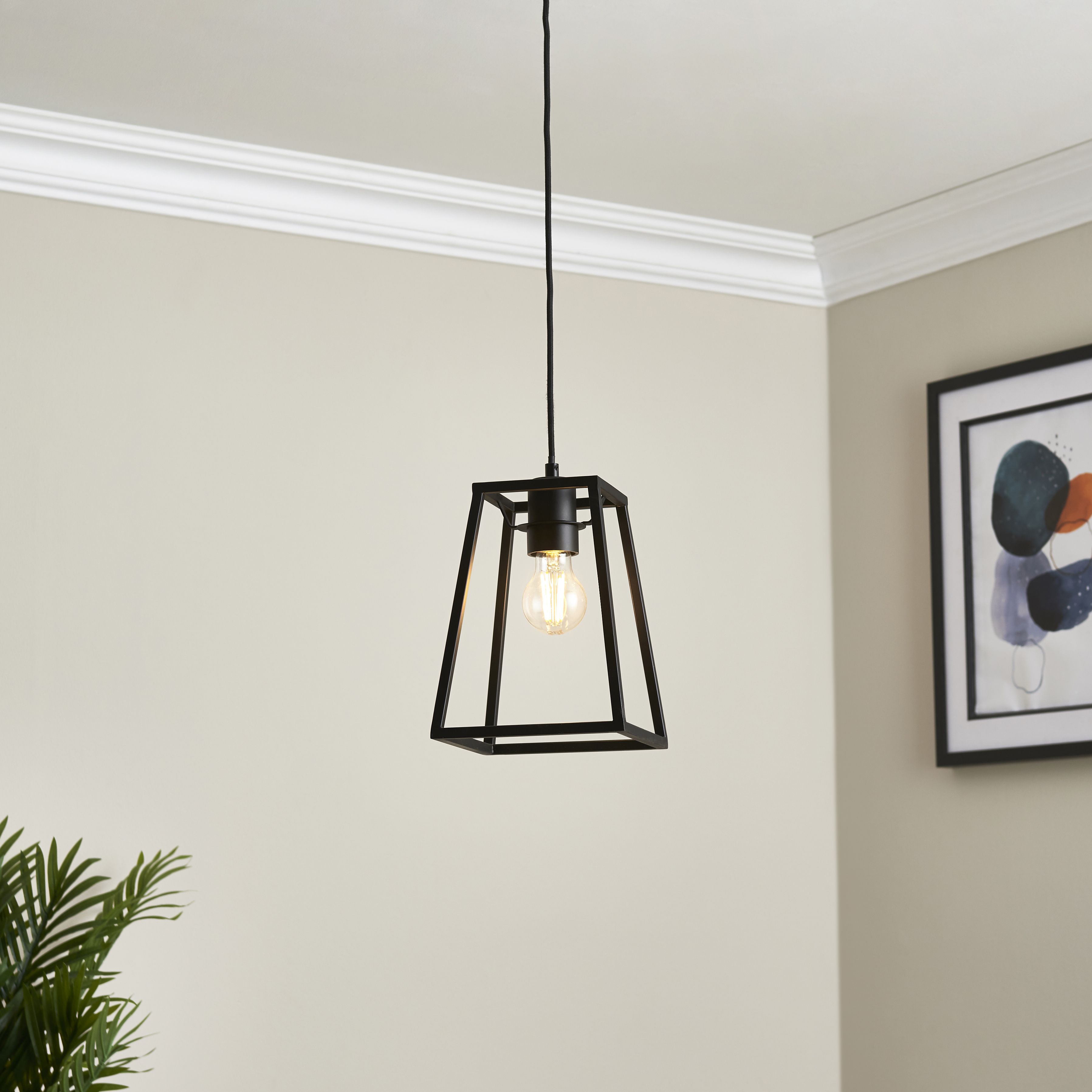 Black ceiling deals pendant b&q