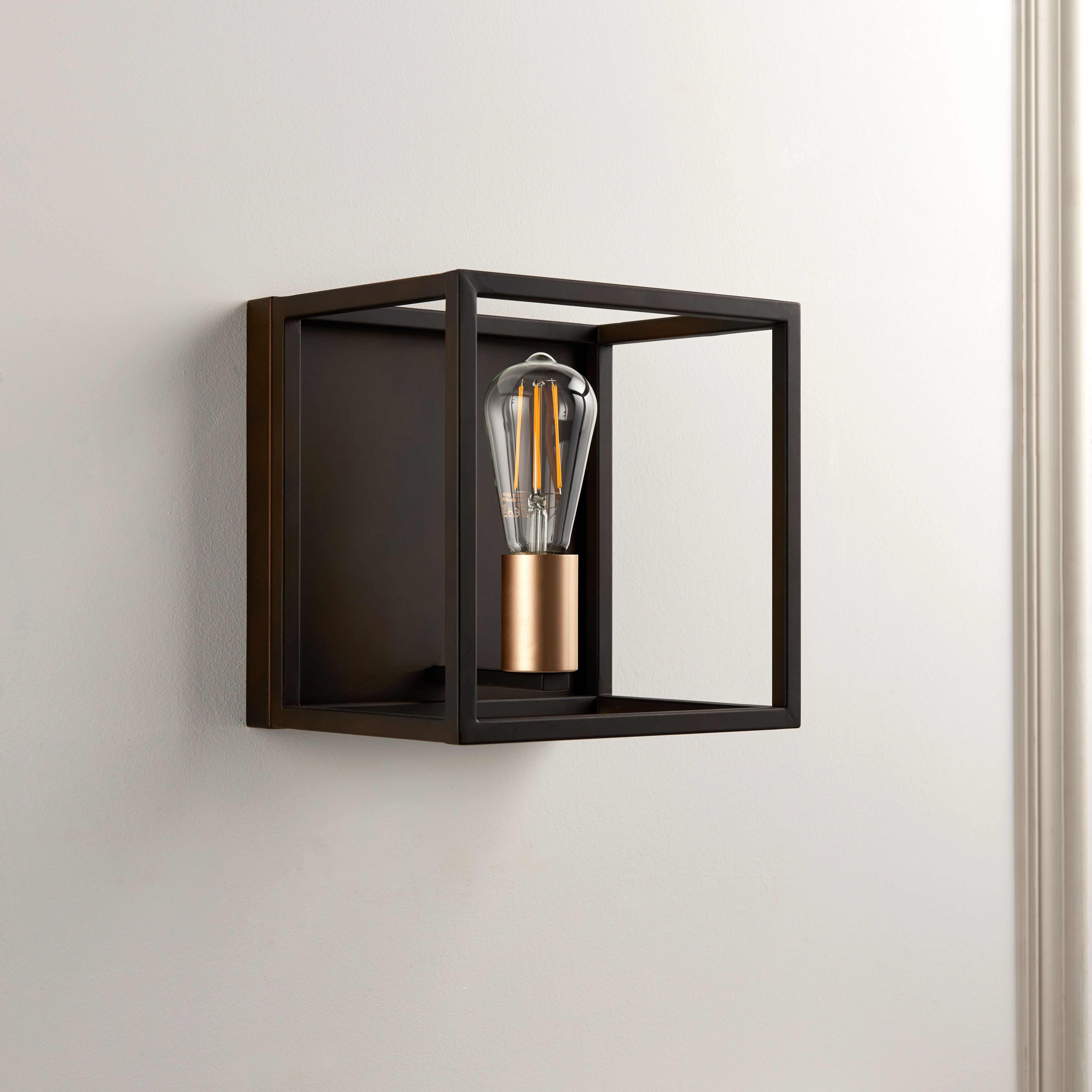 York Bronze effect Wall light