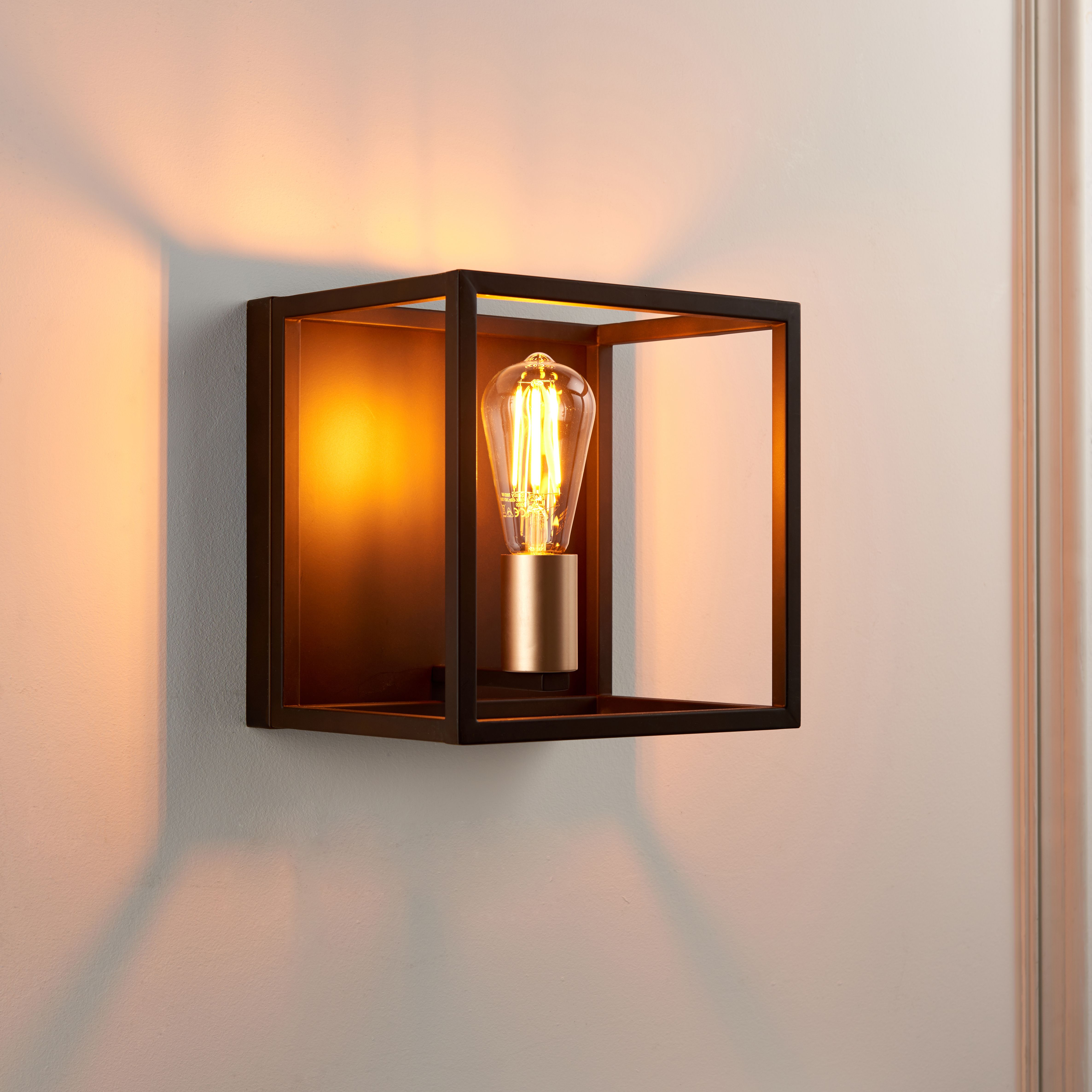 York Bronze effect Wall light