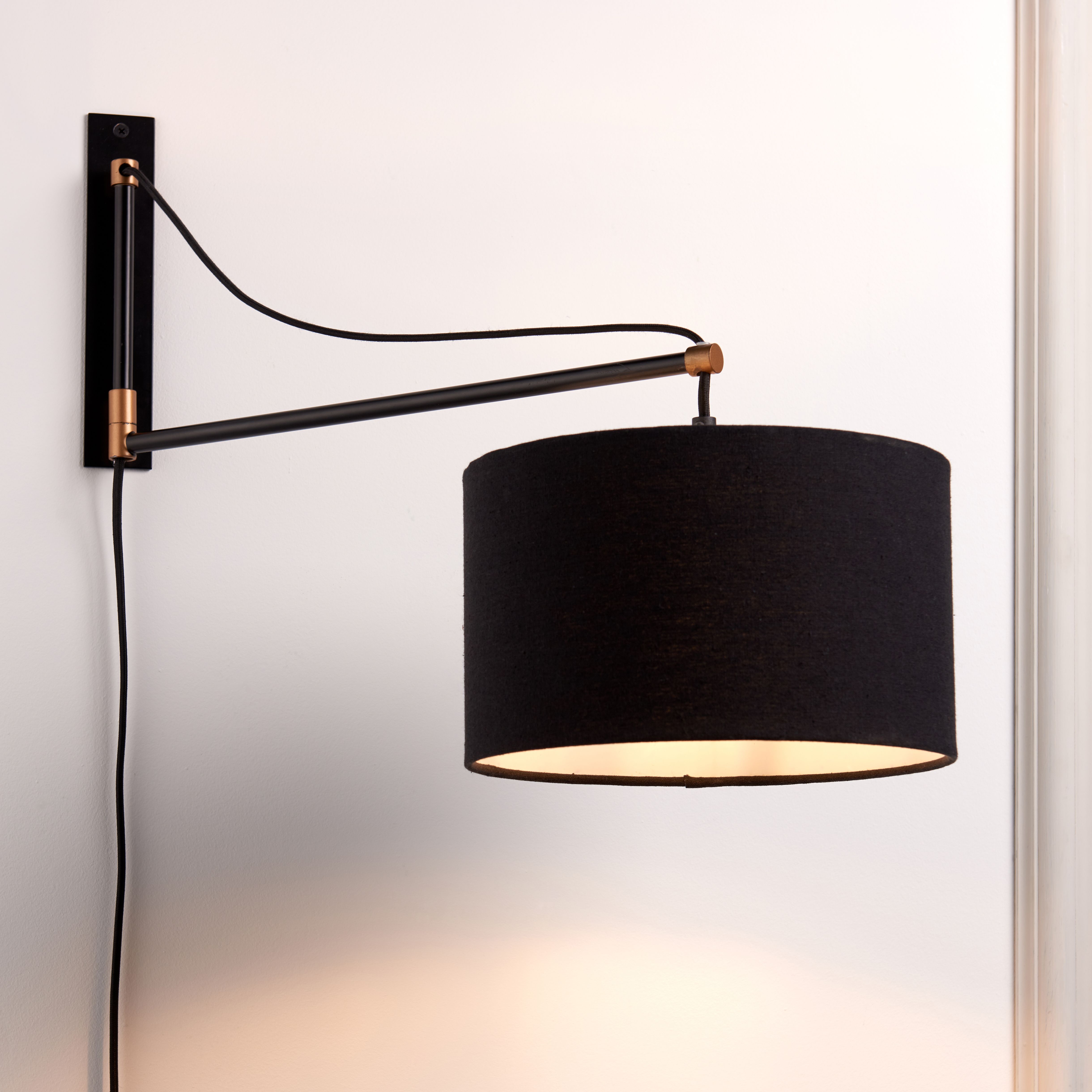 B&q black online wall lights