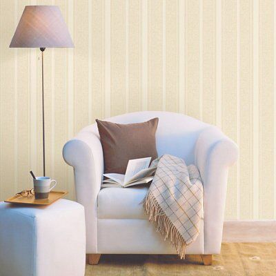 Zara Striped Glitter effect Wallpaper