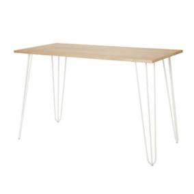 Zarza Matt white oak effect Desk (H)730mm (W)1200mm (D)600mm