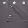 Zen Anthracite Plain Unlined Eyelet Curtains (W)117cm (L)137cm, Pair