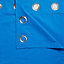 Zen Blue Plain Unlined Eyelet Curtains (W)228cm (L)228cm, Pair