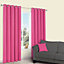 Zen Bonbon Plain Unlined Eyelet Curtains (W)228cm (L)228cm, Pair