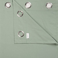 Zen Duck egg Plain Unlined Eyelet Curtains (W)117cm (L)137cm, Pair