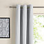 Zen Ecru Plain Unlined Eyelet Curtains (W)117cm (L)137cm, Pair
