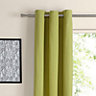 Zen Lime Plain Unlined Eyelet Curtains (W)117cm (L)137cm, Pair