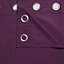 Zen Purple Plain Unlined Eyelet Curtains (W)167cm (L)183cm, Pair