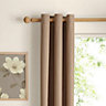 Zen Seine Plain Unlined Eyelet Curtains (W)167cm (L)228cm, Pair