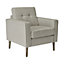Zennor Light grey Linen effect Relaxer chair (H)850mm (W)770mm (D)795mm