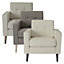 Zennor Light grey Linen effect Relaxer chair (H)850mm (W)770mm (D)795mm