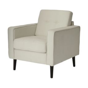 Zennor Off white Linen effect Relaxer chair (H)850mm (W)770mm (D)795mm