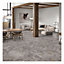 Zerlina Grey Matt Stone effect Porcelain Wall & floor Tile Sample