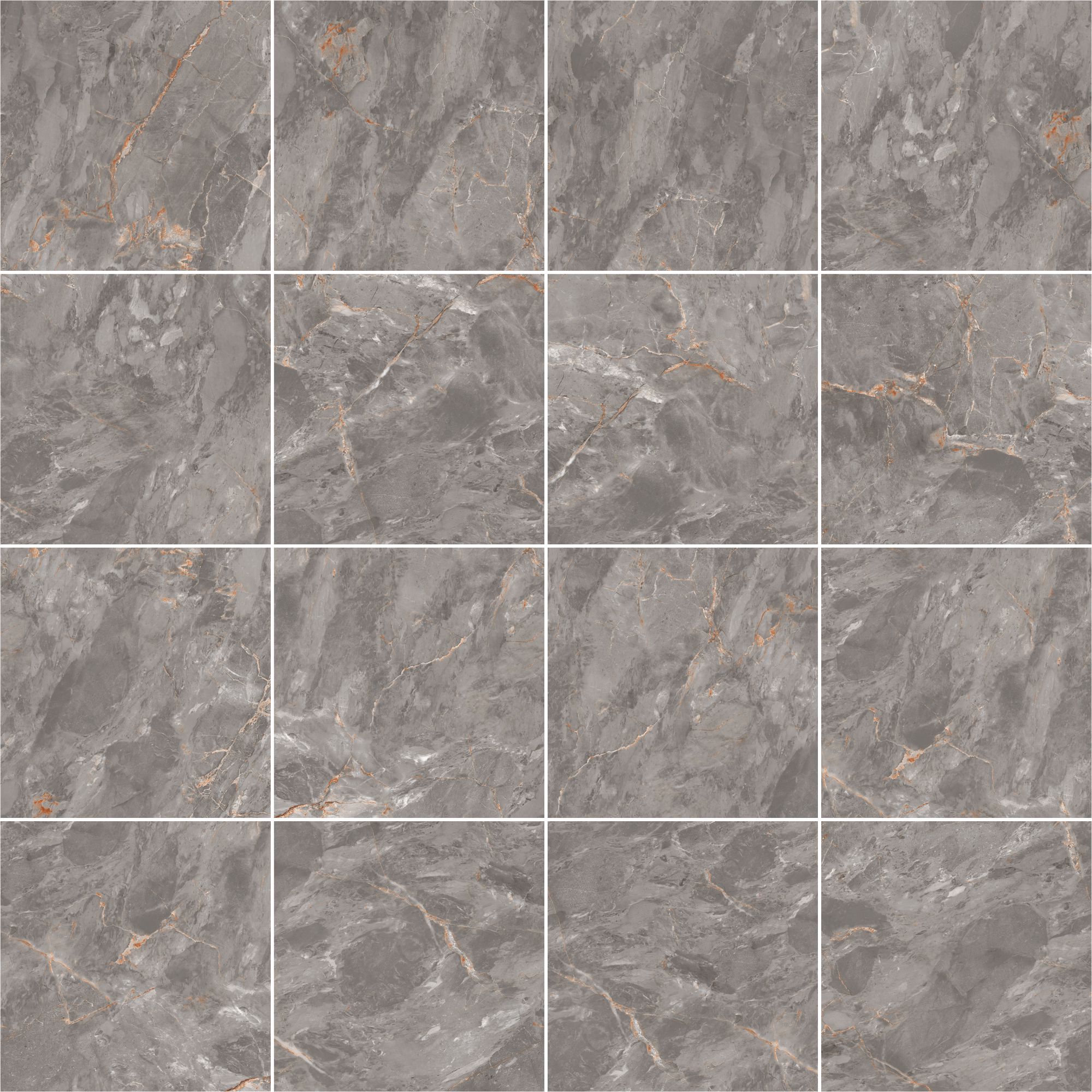Zerlina Grey Matt Stone effect Textured Porcelain Indoor Wall & floor Tile, Pack of 3, (L)600mm (W)600mm
