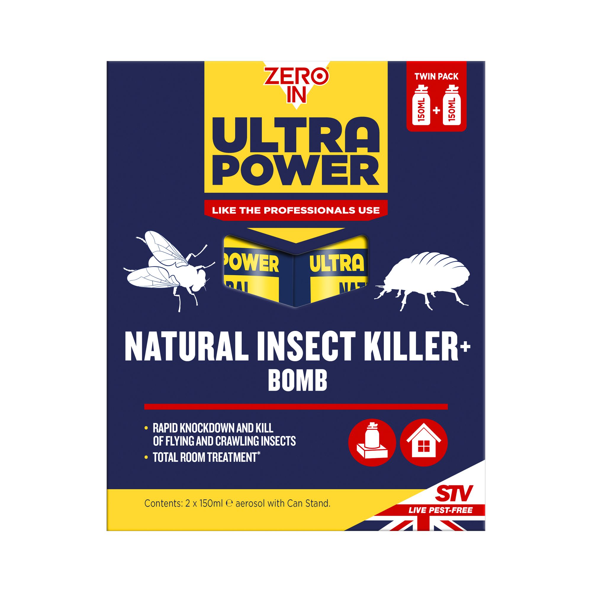 Zero In Ultra Power Natural Insect Killer Pest spray Pack of 2 0.15L