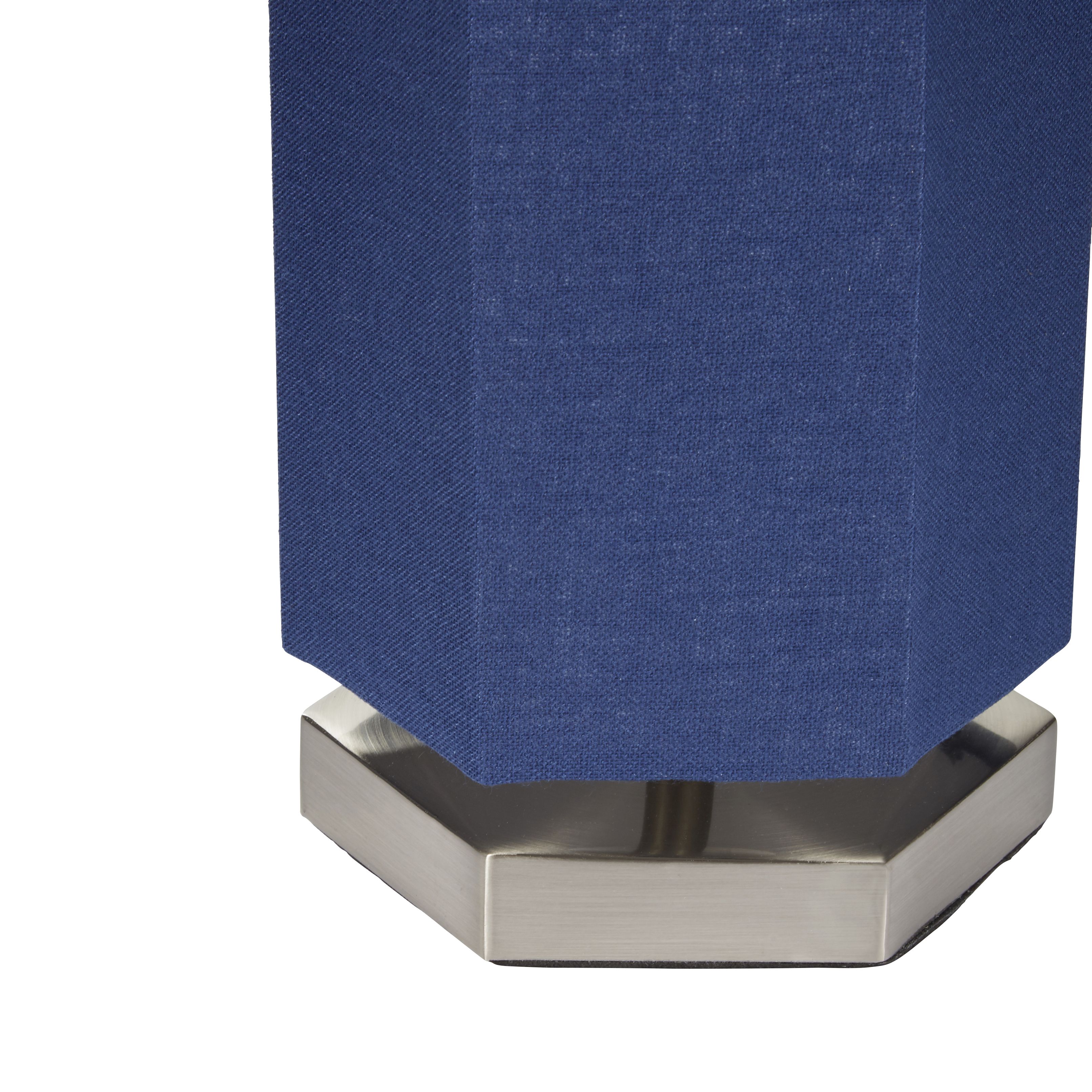 Zia Hexagon Navy Integrated LED Table lamp