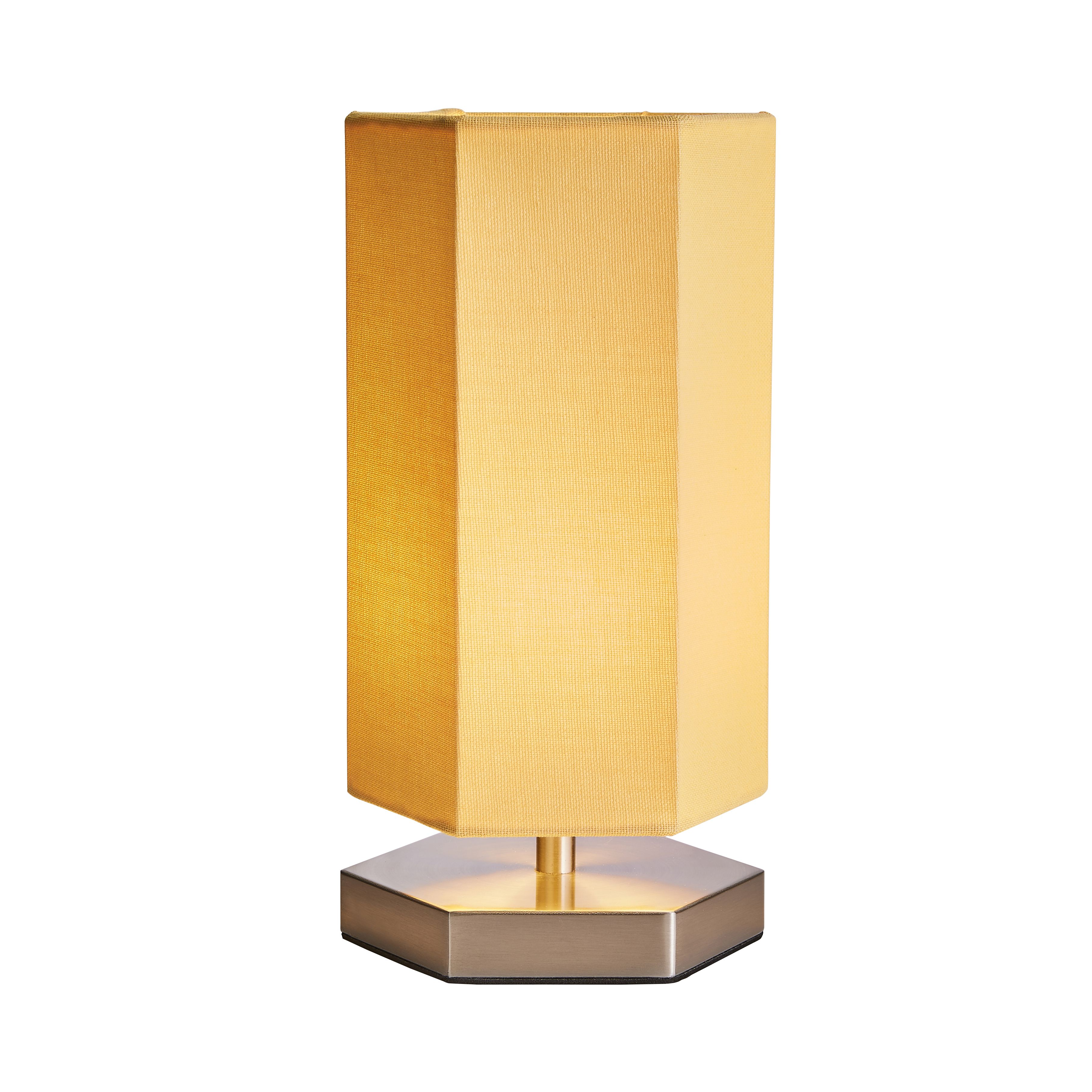 Zia Hexagon Orange Integrated LED Table lamp