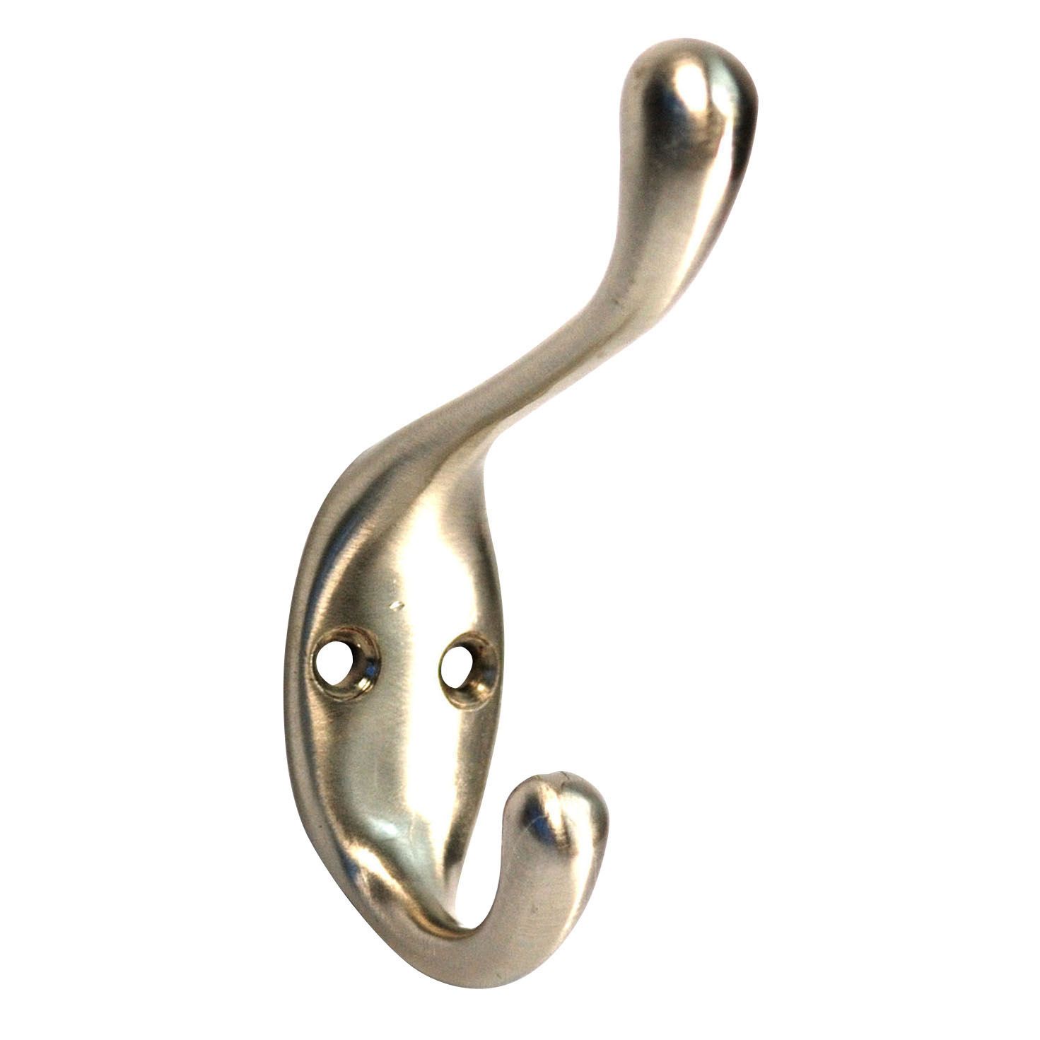 Zinc alloy 23.5mm Double Hook (Holds)7.5kg | DIY at B&Q