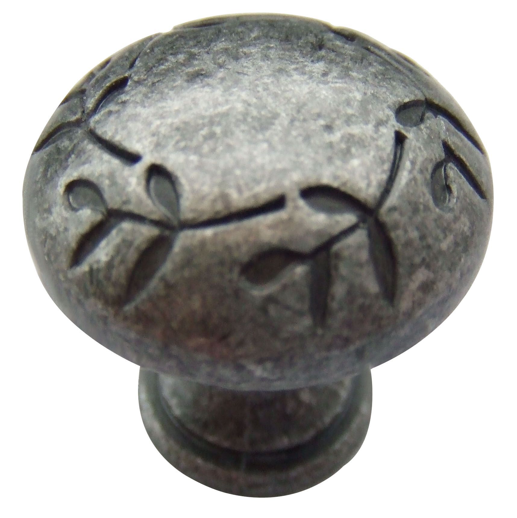 Zinc alloy Antique pewter effect Round Vine Furniture Knob