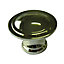 Zinc alloy Brass effect Ring Furniture Knob (Dia)35mm, Pack of 6