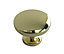 Zinc alloy Brass effect Round Furniture Knob (Dia)37.1mm