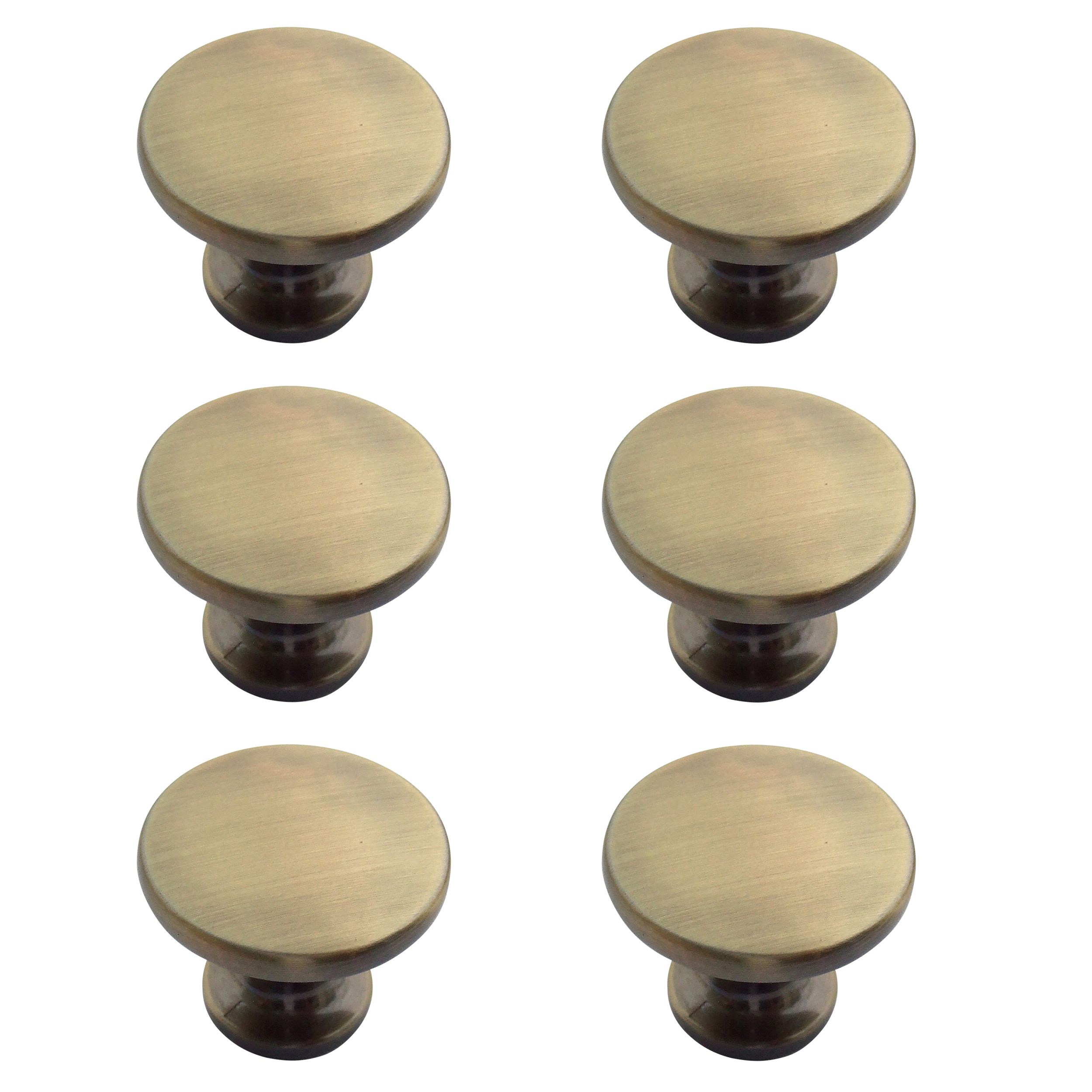 Zinc alloy Brass effect Round Furniture Knob (Dia)38mm