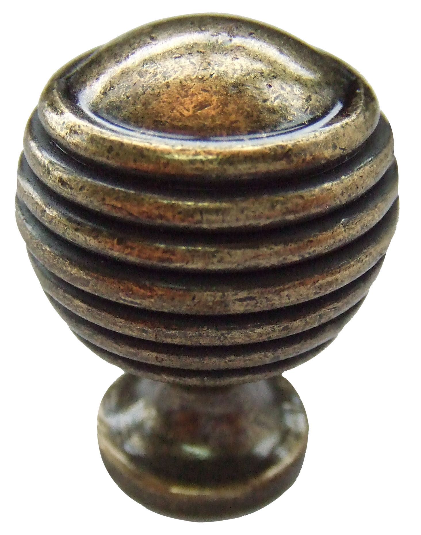 Zinc alloy Brass effect Round Furniture Knob