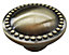 Zinc alloy Brass effect Round Pie crust Furniture Knob