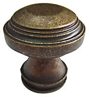 Zinc alloy Bronze effect Round Stacked Furniture Knob