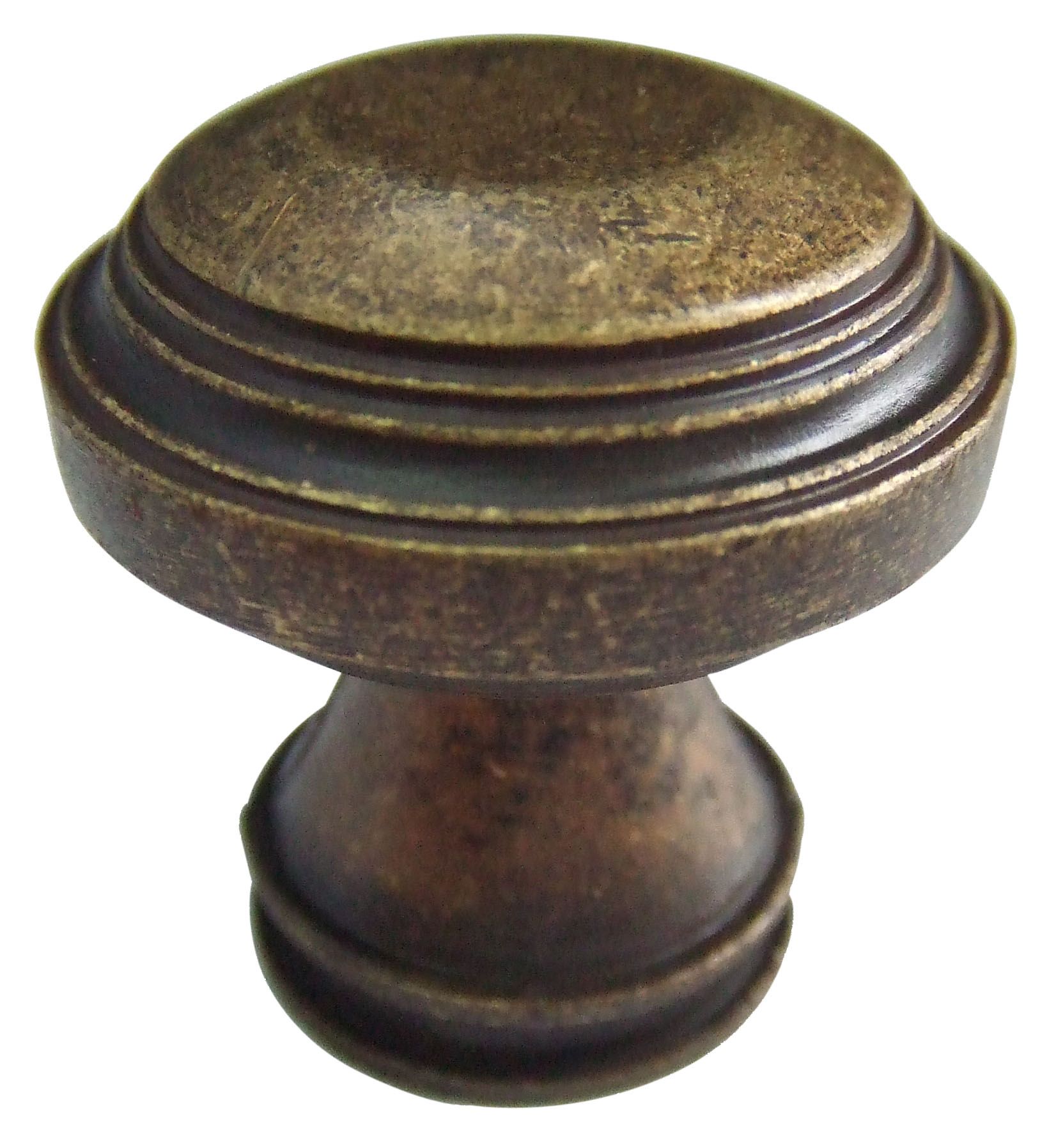 Zinc alloy Bronze effect Round Stacked Furniture Knob