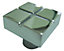 Zinc alloy Chrome effect Square Furniture Knob