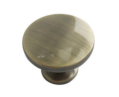 Zinc alloy Gold effect Round Cabinet Knob (Dia)28.7mm