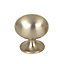 Zinc alloy Nickel effect Oval Cabinet Knob (Dia)24.5mm