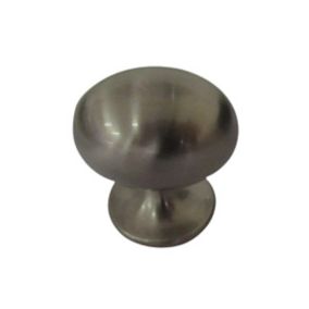 Zinc alloy Nickel effect Oval Furniture Knob, Pack of 6