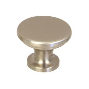 Zinc alloy Nickel effect Round Cabinet Knob (Dia)28.7mm