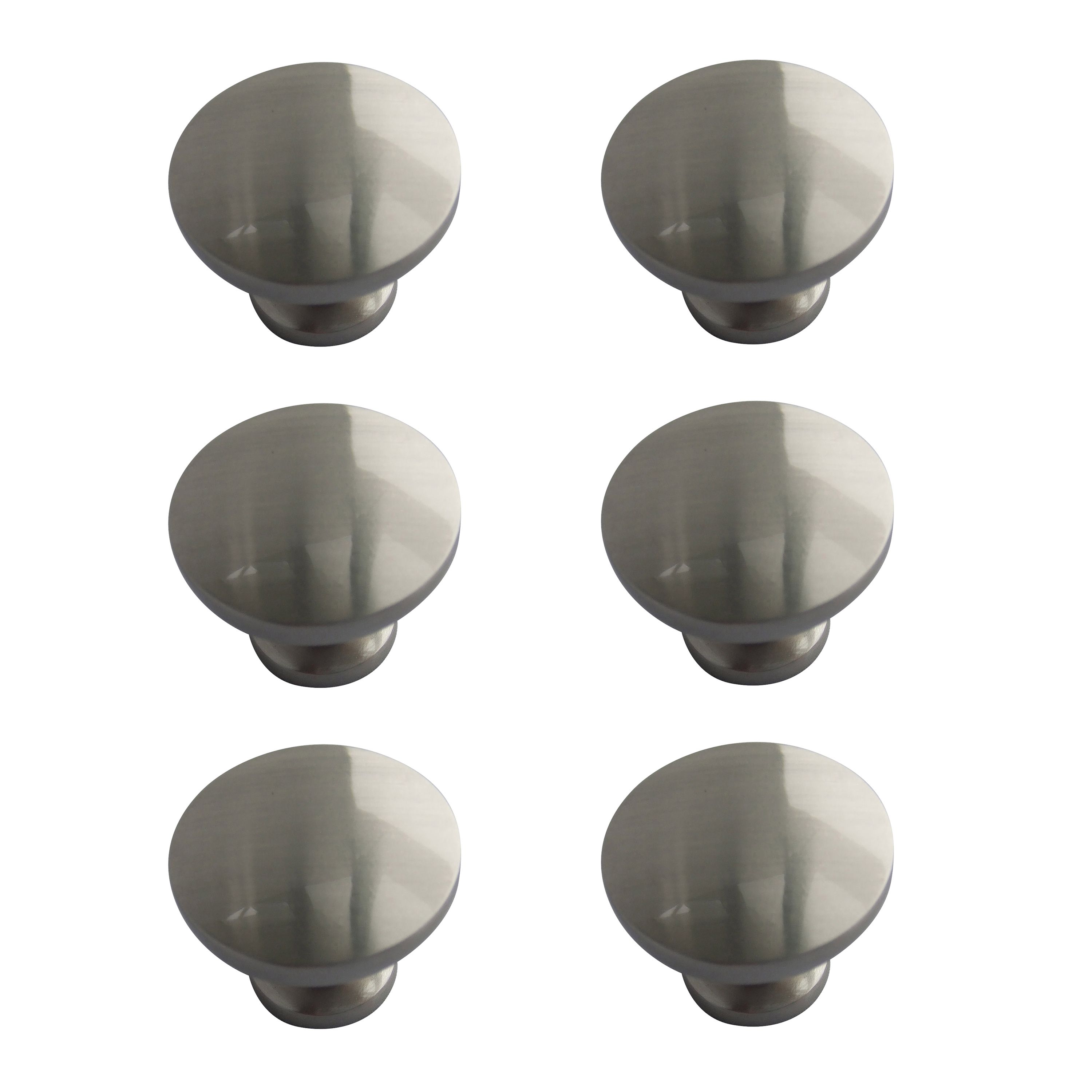 Zinc alloy Nickel effect Round Furniture Knob (Dia)30mm