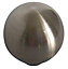 Zinc alloy Nickel effect Round Furniture Knob (Dia)32mm, Pack of 6